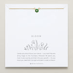 Bloom Dainty Bracelet green on card