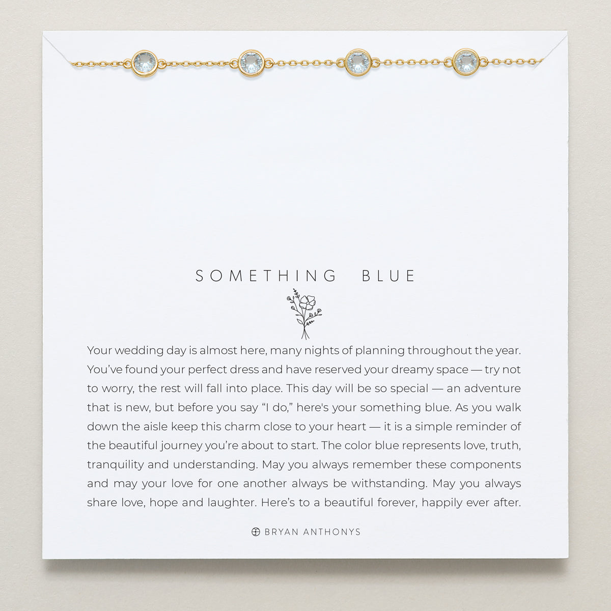 Bryan Anthonys Something Blue Gold Bracelet On Card