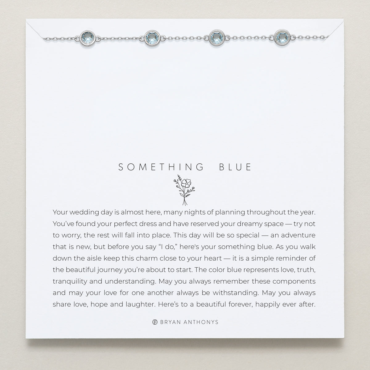 Bryan Anthonys Something Blue Silver Bracelet On Card