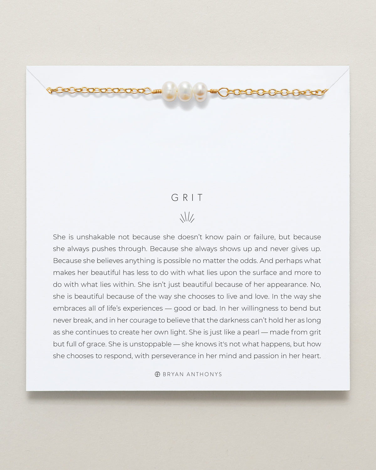Bryan Anthonys Grit Gold Chain Bracelet On Card