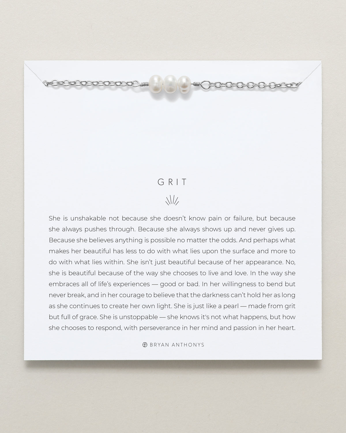 Bryan Anthonys Grit Silver Chain Bracelet On Card