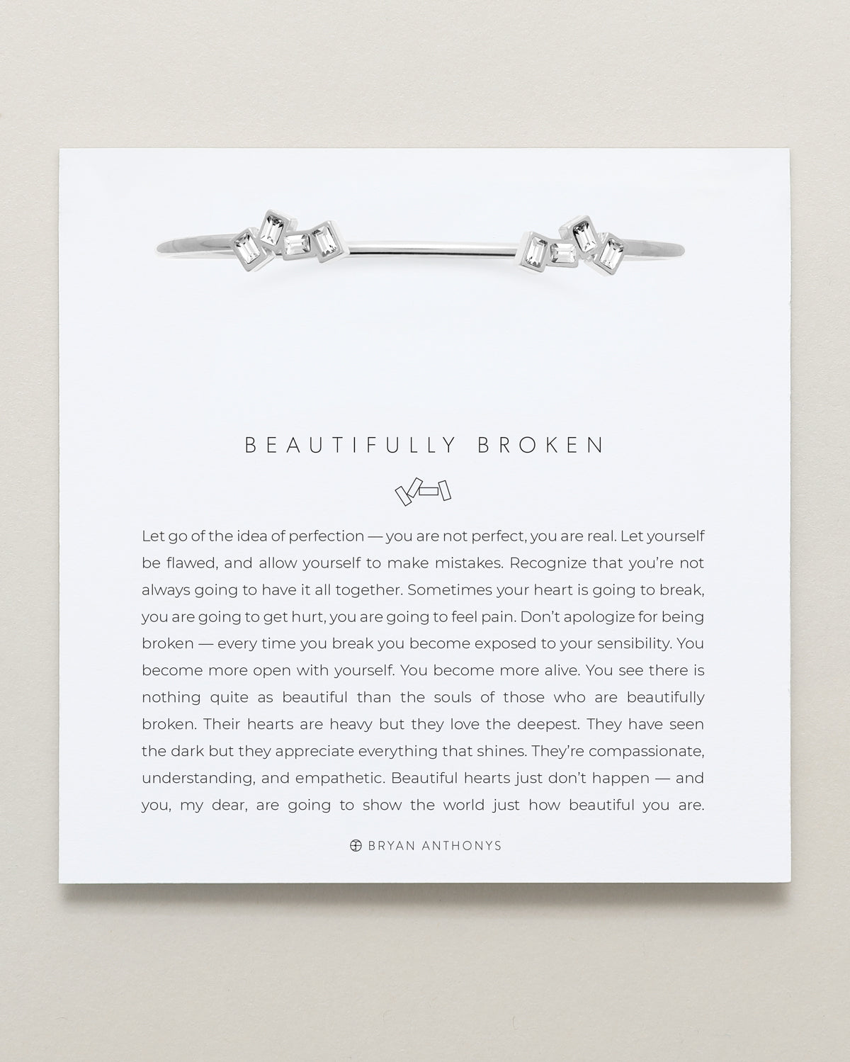 Bryan Anthonys Beautifully Broken Silver Cuff On Card