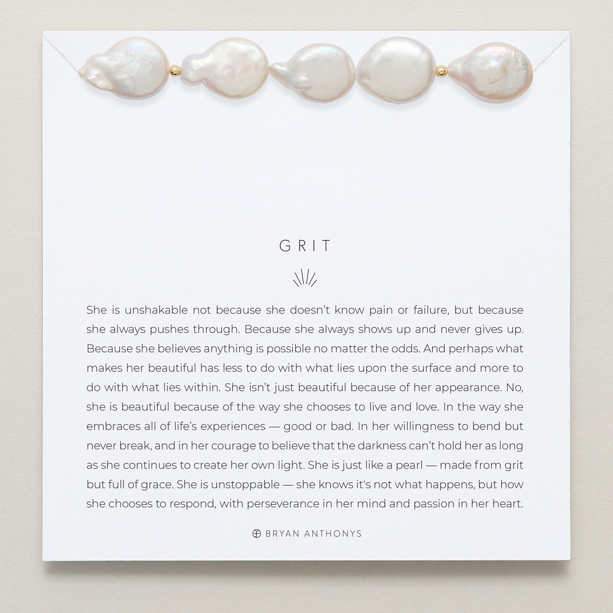 Bryan Anthonys Grit Pearl Statement Bracelet Gold On Card