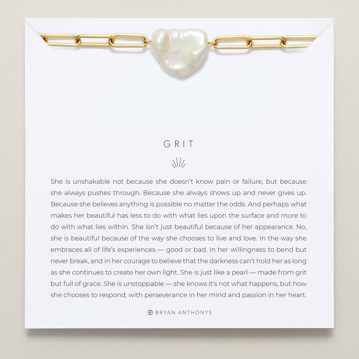 Bryan Anthonys Grit Gold Bracelet On Card