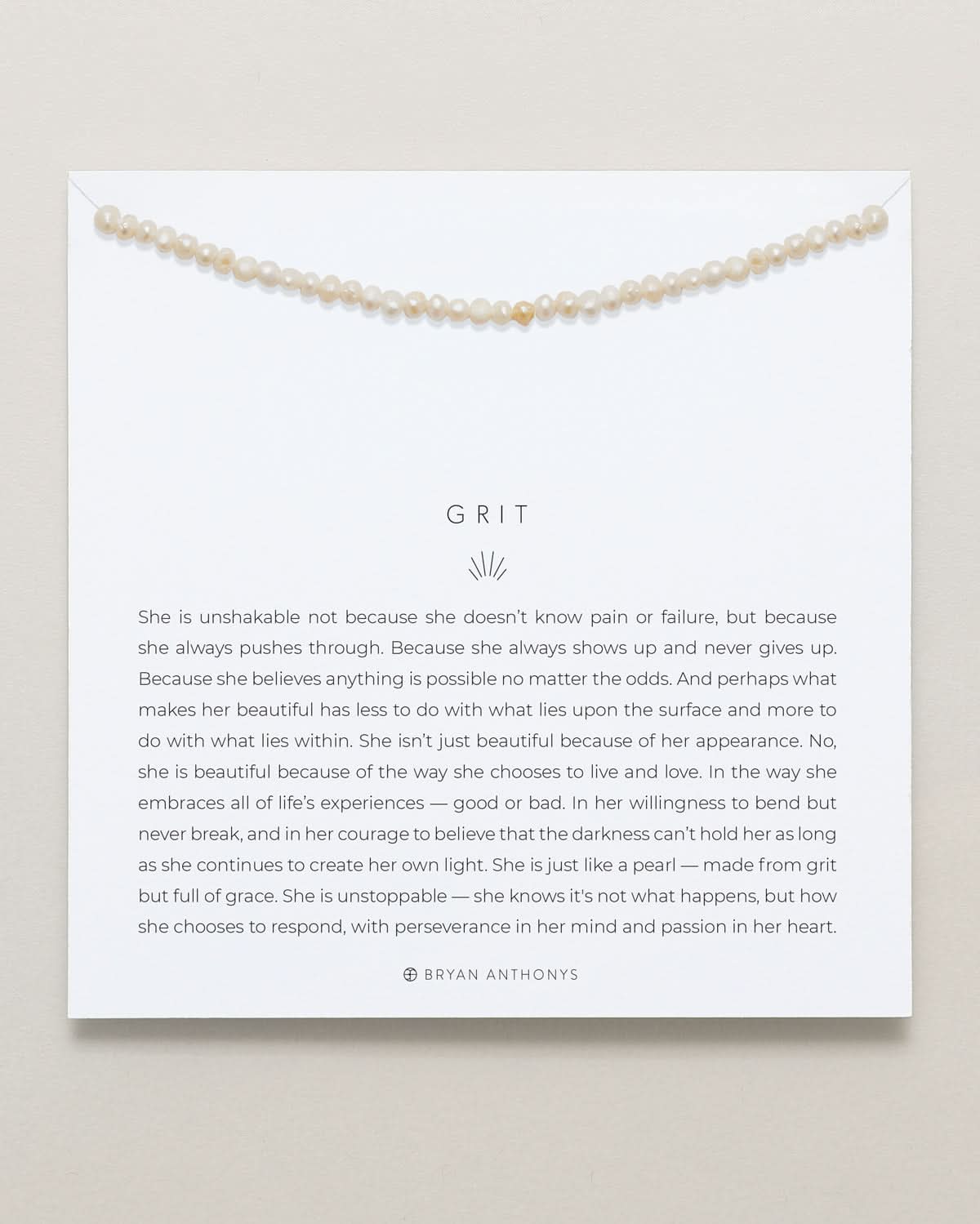  Bryan Anthonys Grit Seed Pearl Bracelet On Card