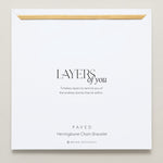 Bryan Anthonys Layers of You Gold Paved Herringbone Chain Bracelet On Card