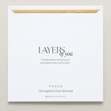 Bryan Anthonys Layers of You Gold Paved Herringbone Chain Bracelet On Card