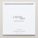 Bryan Anthonys Layers of You Silver Paved Herringbone Chain Bracelet On Card