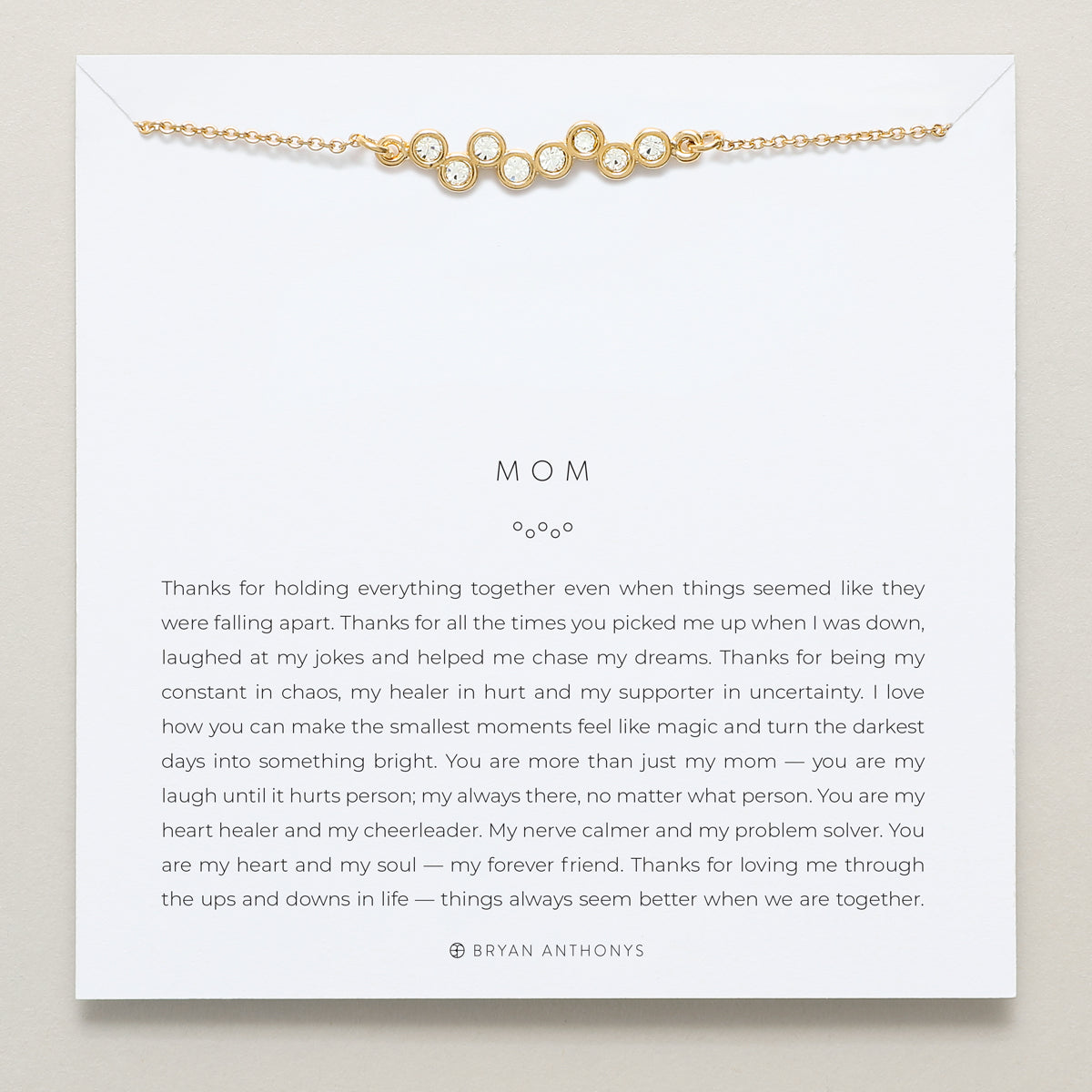 Bryan Anthonys dainty mom bracelet 14k gold crystal