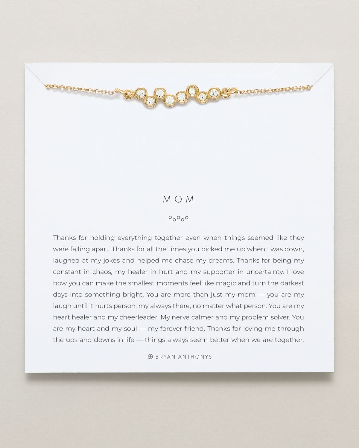 Bryan Anthonys dainty mom bracelet 14k gold crystal