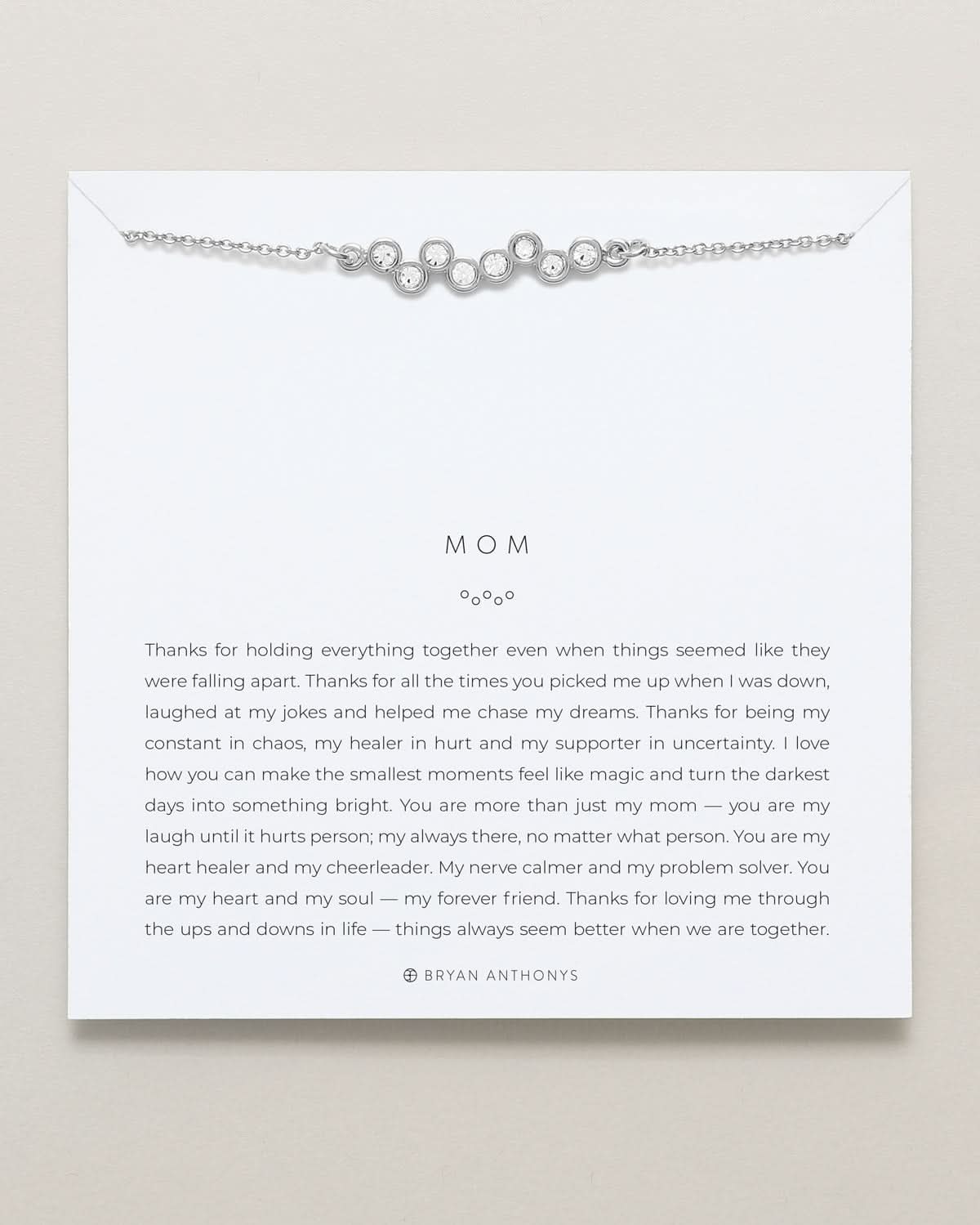 Bryan Anthonys dainty mom bracelet silver crystal