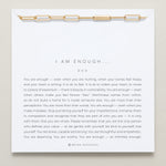 Bryan Anthonys I Am Enough Gold Paperclip Chain Bracelet On Card