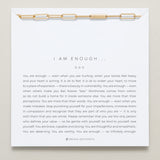 Bryan Anthonys I Am Enough Gold Paperclip Chain Bracelet On Card