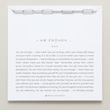 Bryan Anthonys I Am Enough Silver Paperclip Chain Bracelet On Card
