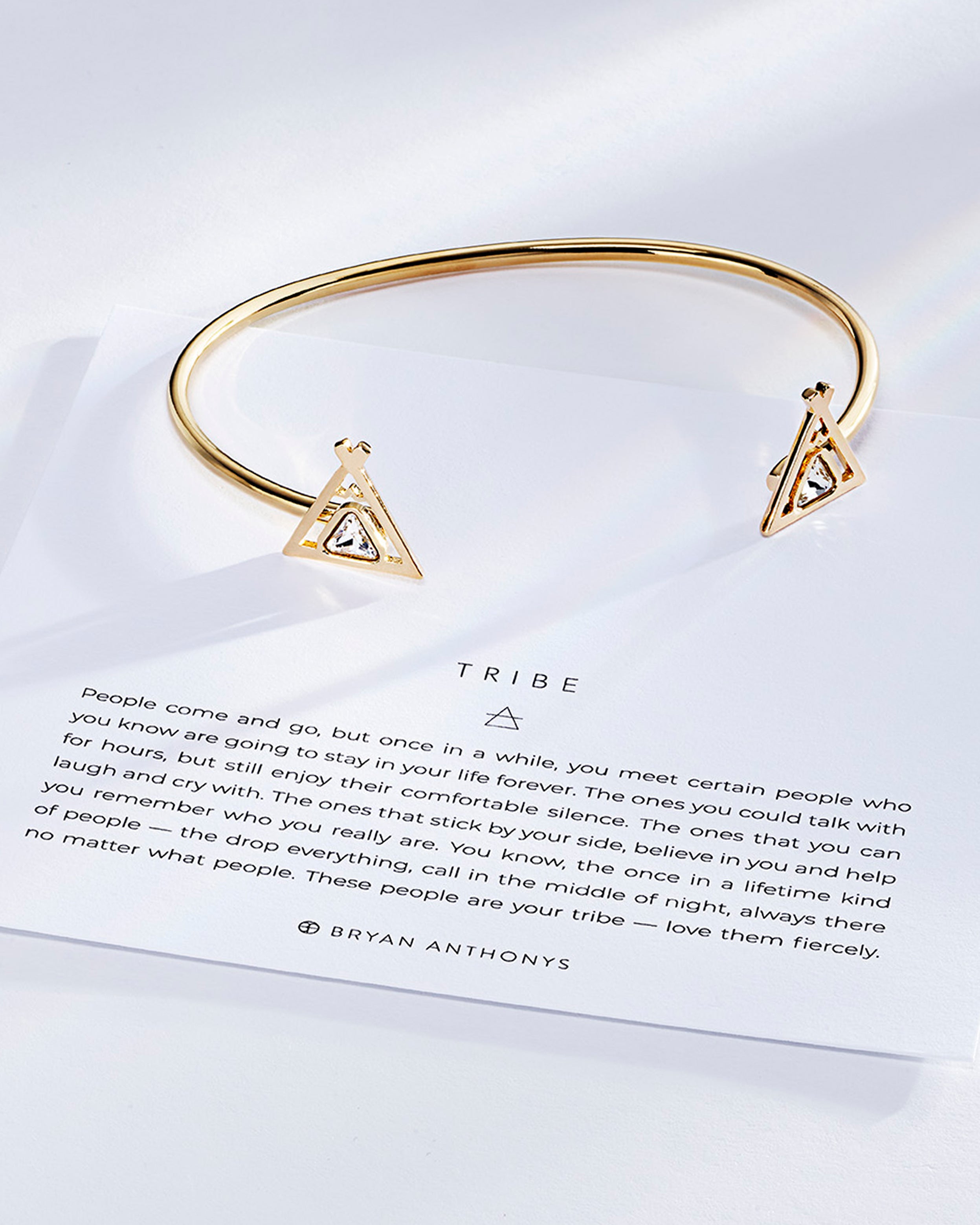 Tribe Friendship Cuff showcase in 14k gold