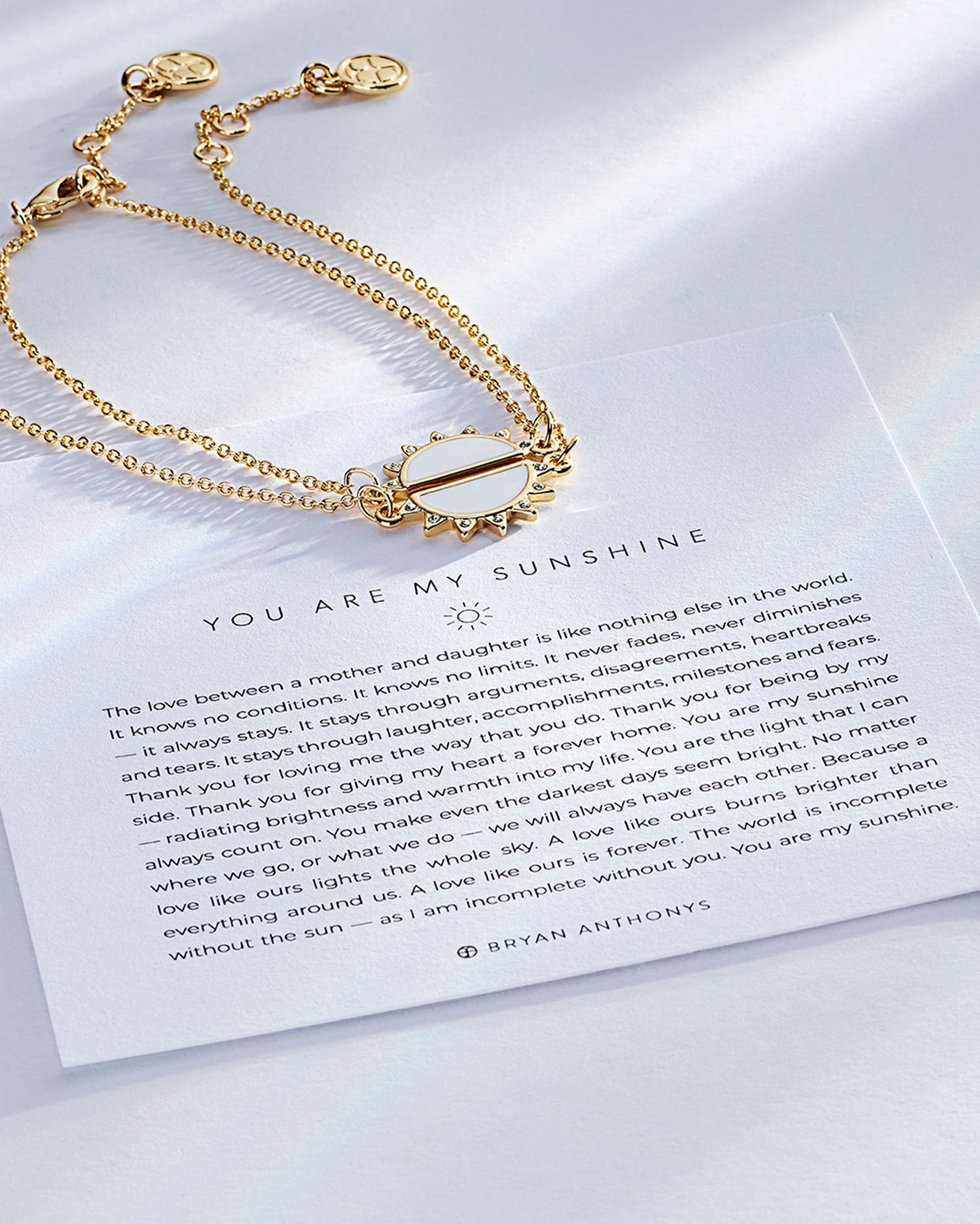 Bryan Anthonys You Are My Sunshine Gold Bracelet Set Dynamic On Card