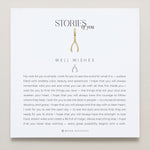 Bryan Anthonys Stories of You Gold Well Wishes Charm On Card
