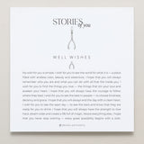 Bryan Anthonys Stories of You Silver Well Wishes Charm On Card