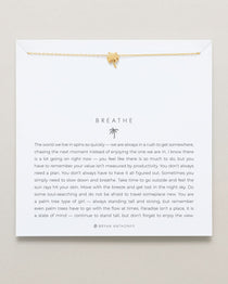 Bryan Anthonys Breathe Gold Necklace On Card