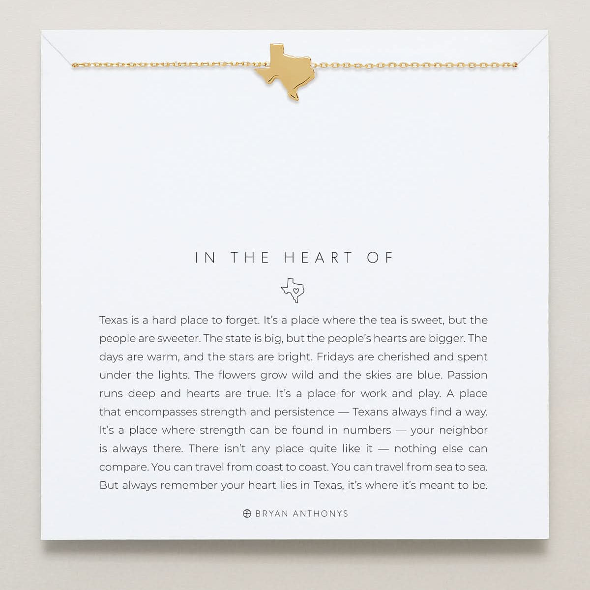 Bryan Anthonys In The Heart Of Gold Necklace On Card