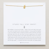 Bryan Anthonys Stand Tall Stay Sweet Gold Charm Necklace On Card