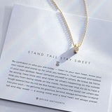 Stand Tall Stay Sweet Necklace showcase on card