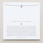 Bryan Anthonys Stand Tall Stay Sweet Silver Charm Necklace On Card