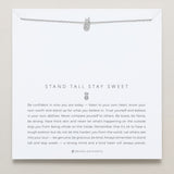 Bryan Anthonys Stand Tall Stay Sweet Silver Charm Necklace On Card