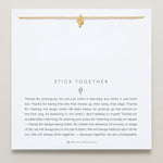 Bryan Anthonys Stick Together Gold Necklace On Card