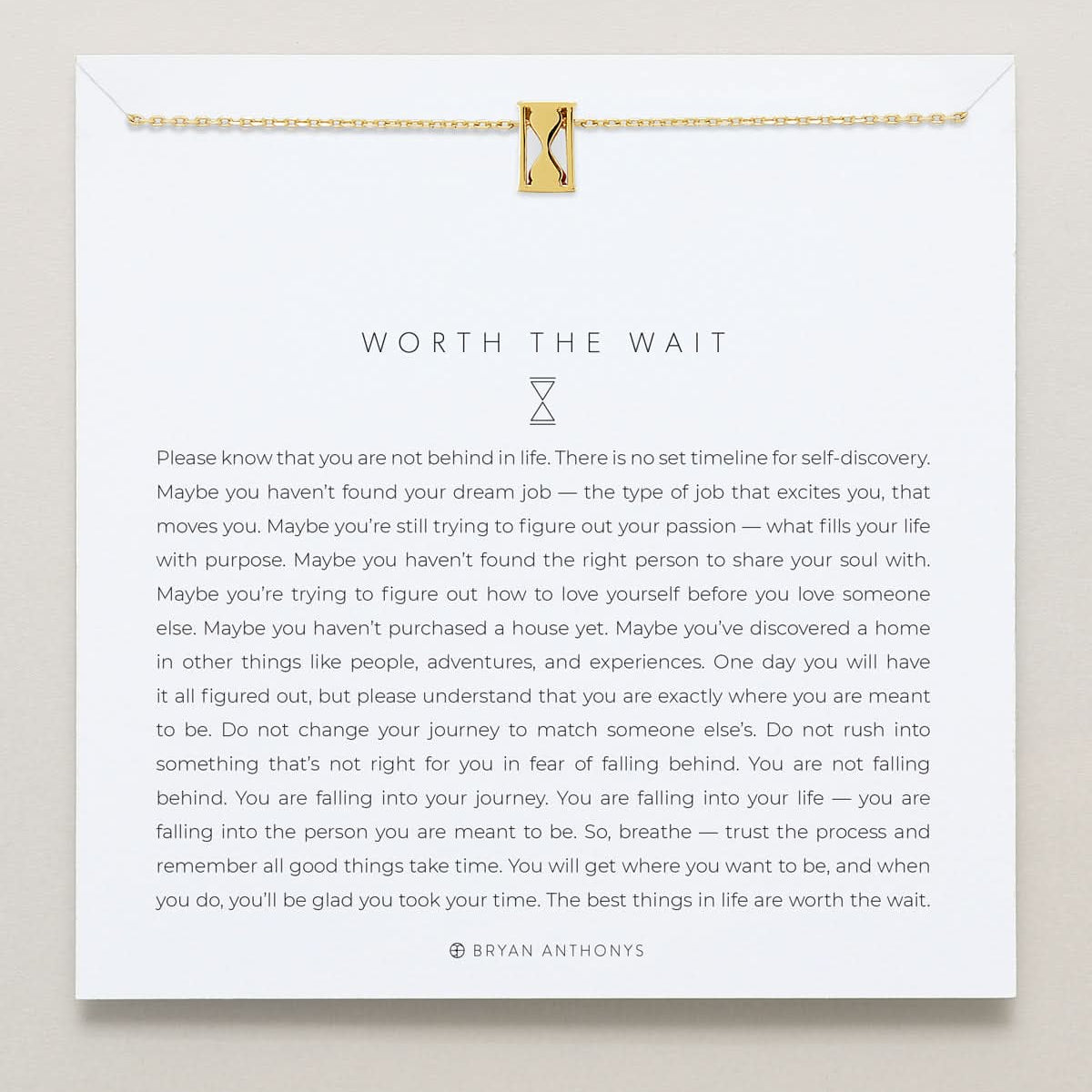 Bryan Anthonys Worth The Wait Gold Necklace On Card