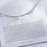 Close-up of Grit Choker in 14k gold