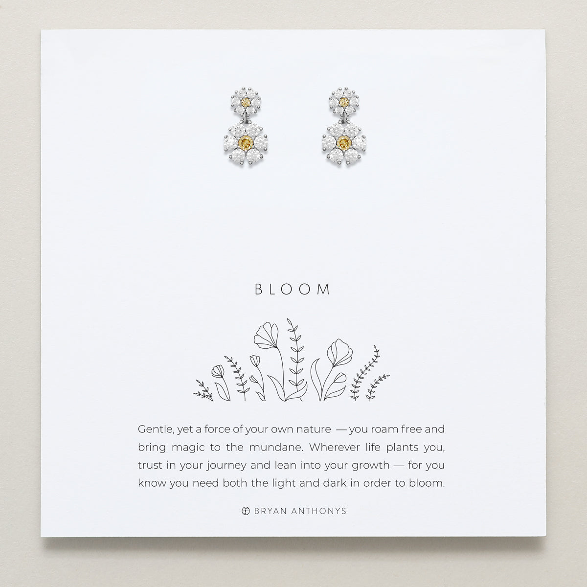 Bryan Anthonys Bloom Silver Drop Earrings On Cared
