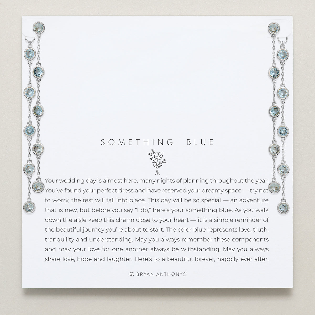 Bryan Anthonys Something Blue Chandelier Silver Earrings On Card
