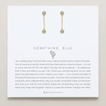 Bryan Anthonys Something Blue Drop Gold Earrings On Card