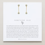 Bryan Anthonys Something Blue Drop Gold Earrings On Card