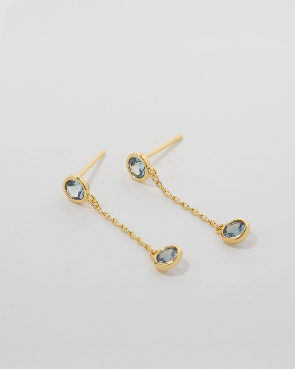 Bryan Anthonys Something Blue Drop Gold Earrings