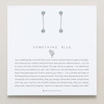 Bryan Anthonys Something Blue Drop Silver Earrings On Card