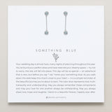 Bryan Anthonys Something Blue Drop Silver Earrings On Card