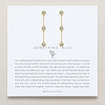 Bryan Anthonys Something Blue Linear Gold Earrings On Card
