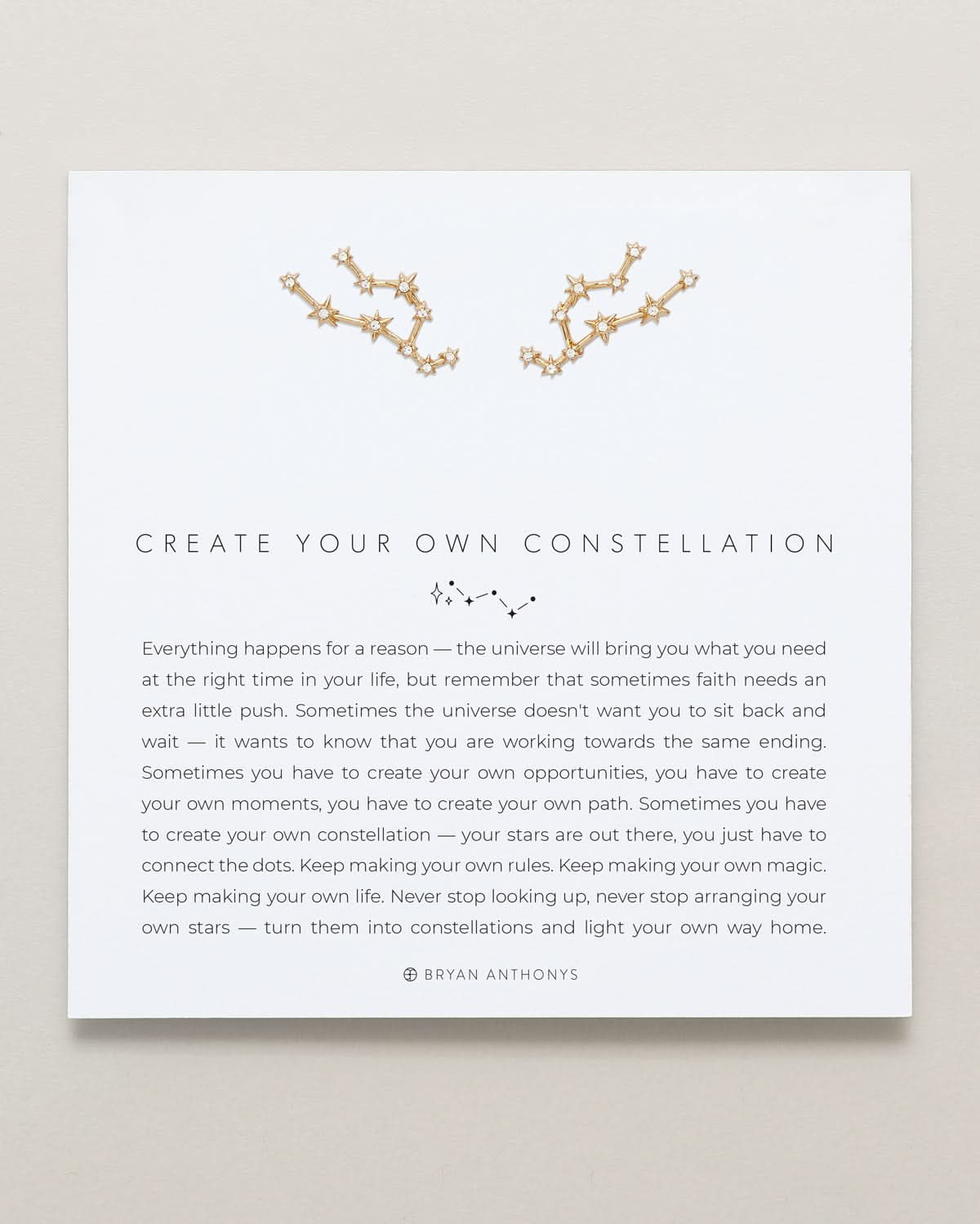 Create Your Own Constellation Earring Climbers on card