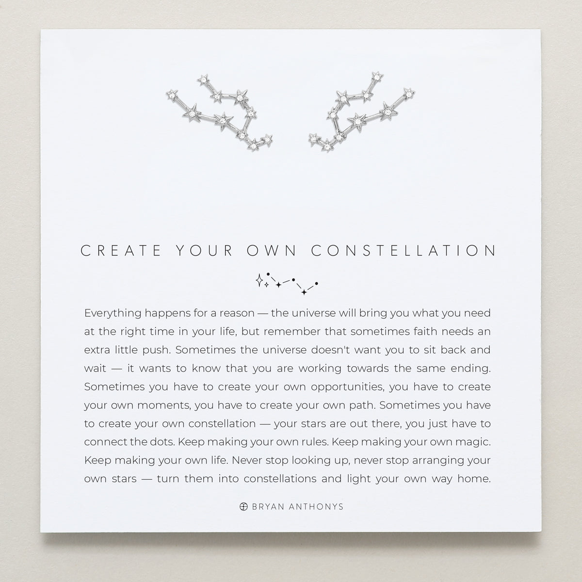 Create Your Own Constellation Earring Climbers carded
