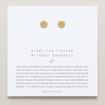 Stars Can't Shine Without Darkness Earrings on card