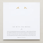 Bryan Anthonys Go With The Waves Gold Earrings On Card