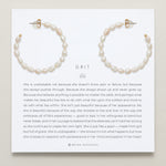  Bryan Anthonys Grit Seed Pearl Gold Maxi Hoop Earrings On Card
