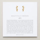 Bryan Anthonys Beautifully Broken Gold Hoop Earrings On Card