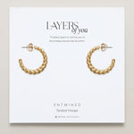 Bryan Anthonys Layers of You Gold Entwined Twisted Hoops On Card
