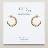 Bryan Anthonys Layers of You Gold Entwined Twisted Hoops On Card