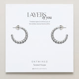 Bryan Anthonys Layers of You Silver Entwined Twisted Hoops On Card
