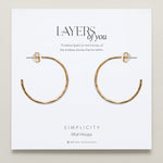 Bryan Anthonys Layers of You Gold Simplicity Midi Hoops On Card