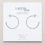 Bryan Anthonys Layers of You Silver Simplicity Midi Hoops On Card